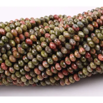 Dětské navlékací korálky Unakit broušený cca. 4 x 3 mm (návlek 38 cm - 120 korálků)