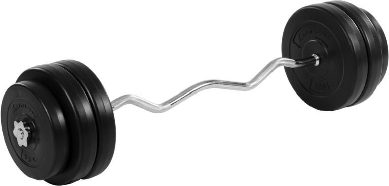 MOVIT Obouruční činka, 55 kg, 120 cm