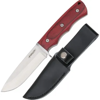 Pracovní nůž Haller Outdoorový nůž s pevnou čepelí a rukojetí ze dřeva Pakka