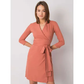 Dámské šaty Dámské cihlové šaty pro ženy s kravatou FPrice, 36 i523_2016102944072