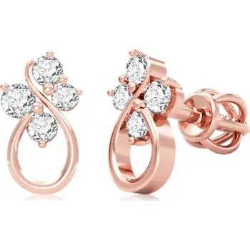 Náušnice Peckové zlaté náušnice Amara se zirkony Materiál šperku: Růžové zlato