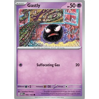 Karetní hra Pokémon MEW 092/165 Gastly - 151 Stav: Near Mint, Verze: REVERSE HOLO