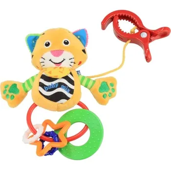 Plyšová hračka s chrastítkem Baby Mix tygřík
