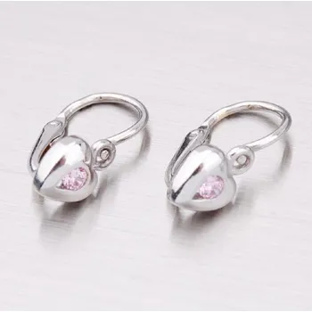 Náušnice Dětské náušničky bílé zlato 585 zirkon 52DN-1556BR