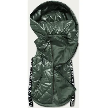 Dámská vesta Zelená dámská vesta s ozdobnými páskami 87TN SWEST, odstíny zelené XL (42) i392_19539-53