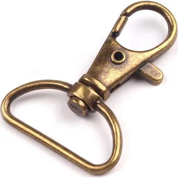 Kovová karabina otočná, průvlek 25 mm