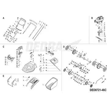 Těsnění motoru Těsnění DEDRA XDED8721-46C-B21-SH03