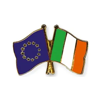 Odznak (pins) 22mm vlajka EU+Irsko - barevný