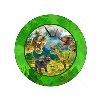 Jedlá dekorace na dort DINOSAUŘI zelený, VARIANTA Jedlý papír 1774