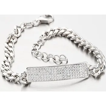 Oblečení a móda Dámský náramek stříbro 925 zirkony B2001195-1905-SLX délka 16 cm