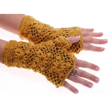 Rukavice Vlněné bezprstové rukavice Bardia Yellow, Sittar sada čelenka a nátepníky