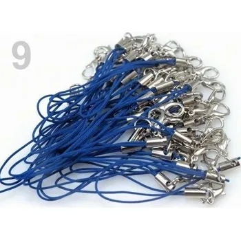 Korálek Šňůrka na mobil s karabinkou tmavě modrá č. 40