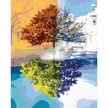 Hračka Diamondi Diamantové malování - CYKLUS V ROCE Rozměr: 40x50 cm, Rámování: bez rámu a bez vypnutí plátna