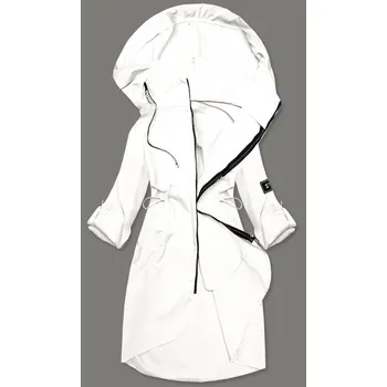 Dámský kabát Přehoz s kapucí SWEST, odstíny bílé XS (34) i392_21447-2