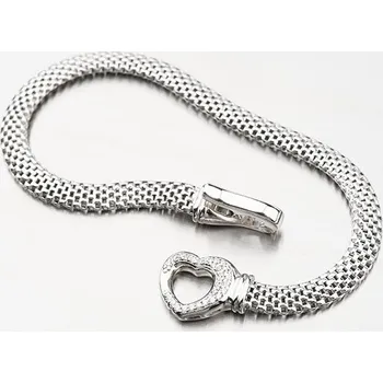 Náramek Dámský náramek stříbro 925 zirkon B1902527-2196-SLX délka 20 cm