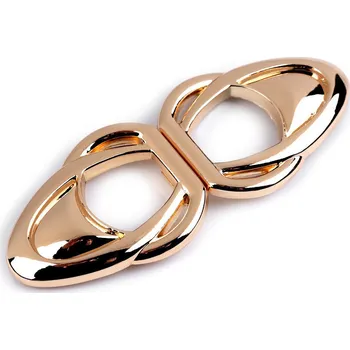 Spona / ozdobné zapínání + šroubky 3,8x10 cm, barva 2 zlatá klasik