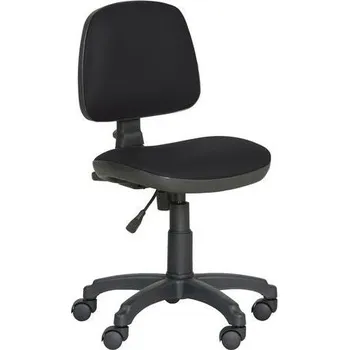 Pracovní židle Monako s tvrdými kolečky, černá