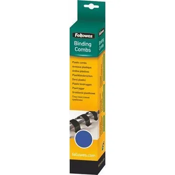 Kancelářská technika FELLOWES Hřbet, plastový, modrý, 8 mm, 21-40 listů, FELLOWES ,balení 25 ks 95543