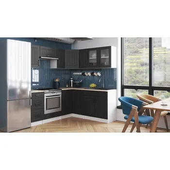 Kuchyňská linka Rohová kuchyňská linka Romana grafit MAT