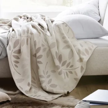 deka SCANquilt pléd VELURO větvičky smetanovobéžová střední 150 x 200 cm