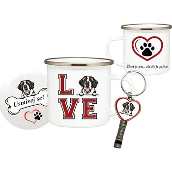 Coolkousky Set plecháček, podtácek, přívěšek Bernardýn