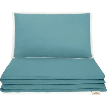 Povlečení Maceshka Mušelínové povlečení Eucalyptus, krajka