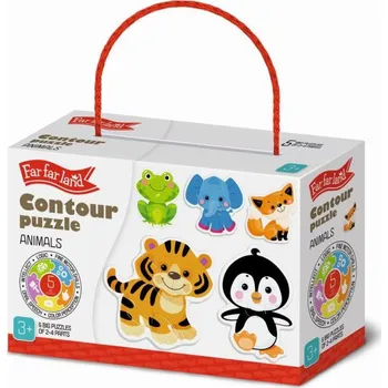 Far Far Land Outline puzzle - zvířata