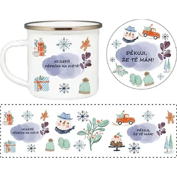 Coolkousky Set plecháček s podtáckem dědeček