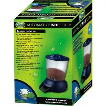 Krmítko pro ryby Aqua Nova Automatické jezírkové krmítko černé 5 l