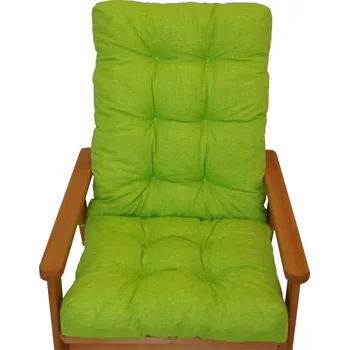 Polstr na zahradní křeslo s mašlí - látka světle zelený melír