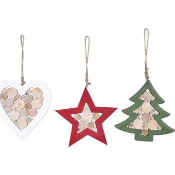 Vánoční dekorace Vánoční ozdoby v sadě 3 ks Nature – Ego Dekor ID_1511866