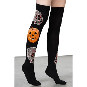 Pánské ponožky nadkolenky KILLSTAR - Morbid Over - Black