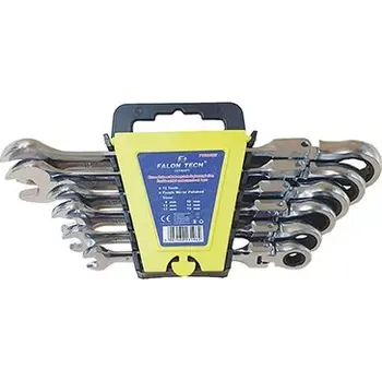 Klíč Falon-Tech Očko ráčnové klíče kloubové 6ks 8-19mm