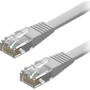 Datový kabel AlzaPower Patch CAT6 UTP Flat 2m šedý
