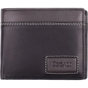 Peněženka SEGALI Pánská kožená peněženka SG-7493 černo šedá