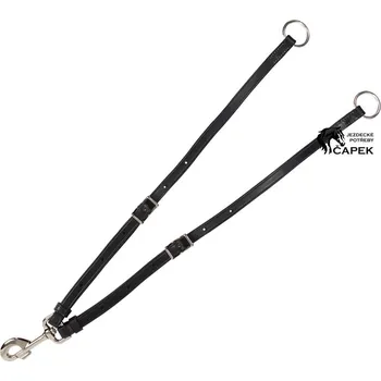 Poprsník Vidlice martingalová Kentaur -KARABINA- - Tmavě hnědá - Full