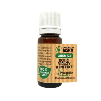 Lék pro psa a kočku Dokonalá Láska LÁSKA 103 KOČIČÍ VIRÓZY A INFEKCE Podpůrná inhalace pro kočky a fretky 10 ml
