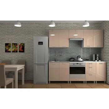 Kuchyňská linka Kuchyňská linka Dalliance KRF 220 capucino lesk