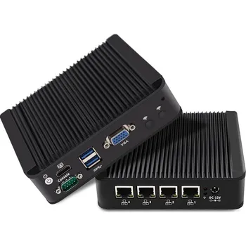 Stolní počítač N25 Mini PC s Intel Celeron J4125 a 4 LAN porty, bezventilátorový barebone