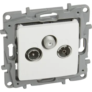 spínač Legrand 764564 NIL ZÁS. TV-RD-SAT PRŮB. BÍLÁ