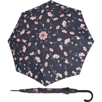 Deštník Doppler Fiber Flex Long AC Wildflowers - dámský holový vystřelovací deštník