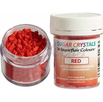 Jedlá dekorace na dort Sugarflair Sugar Crystals Red 40 g
