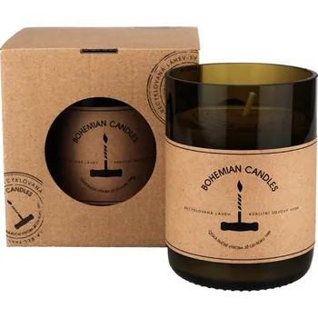 Svíčka Aromka vonná sójová svíčka v láhvi od vína Chardonnay