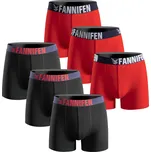 FANNIFEN Dárková sada 4: Pánské bavlněné boxerky FAN-55450 6ks v balení Barva: Červená, Velikost: M