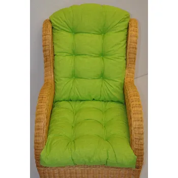 Polstr na ratanové křeslo - látka světle zelený melír