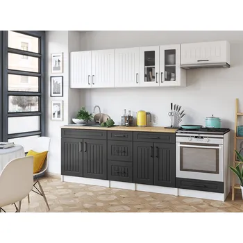 Kuchyňská linka Kuchyňská linka Běla 240/240 bílá/grafit MAT