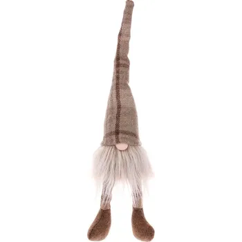 Vánoční dekorace Autronic ANE8782 vánoční skřítek hnědý 39 cm