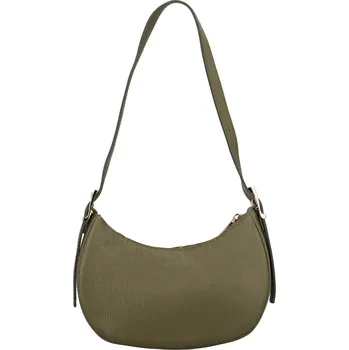 Kabelka Trendová dámská kožená crossbody Melian, hnědozelená