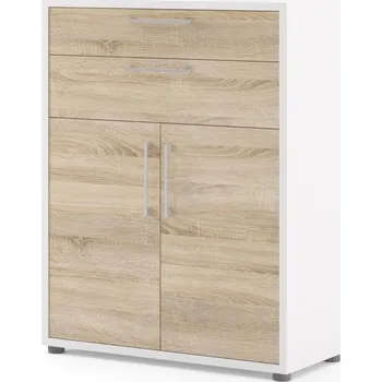 Ložnicová sestava Komoda OFFICE 80400/103, Bílá/Dub sonoma