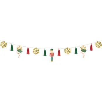 Střapcová vánoční girlanda